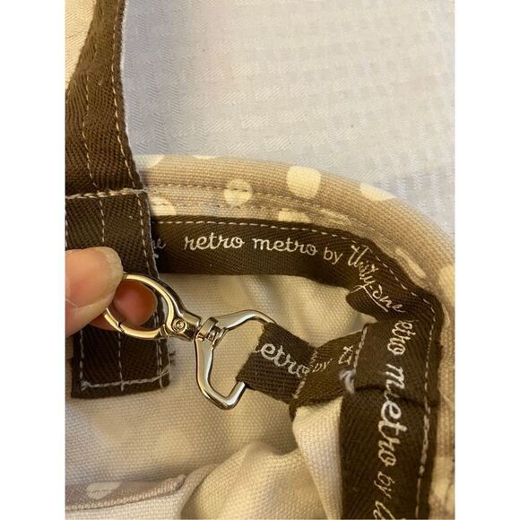 31 Thirty one metro retro bucket tote beige dots 18x15” - Picture 8 of 8